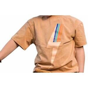 NEW LITTLE RAD THINGS boy's the retro-wash spark tee in brown